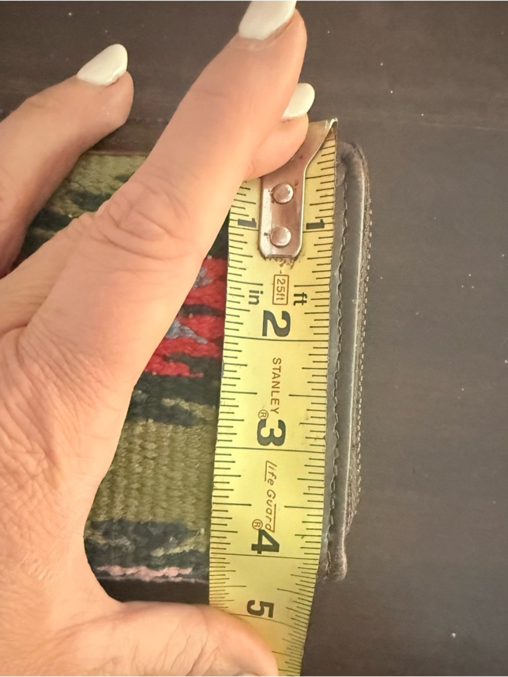 STS Ranchwear Green Southwestern Pattern Zip Wallet with Red & Pink Accents - Picture 4 of 7